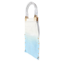 Blue Gradient Laser Cut Sunny Top Handle Bag