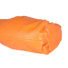 Orange Calfskin Leather Pouch Shoulder Bag