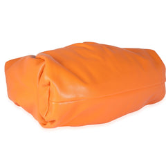 Orange Calfskin Leather Pouch Shoulder Bag