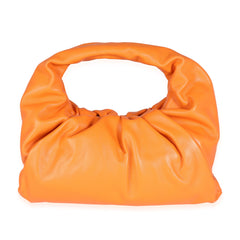 Orange Calfskin Leather Pouch Shoulder Bag