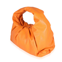 Orange Calfskin Leather Pouch Shoulder Bag