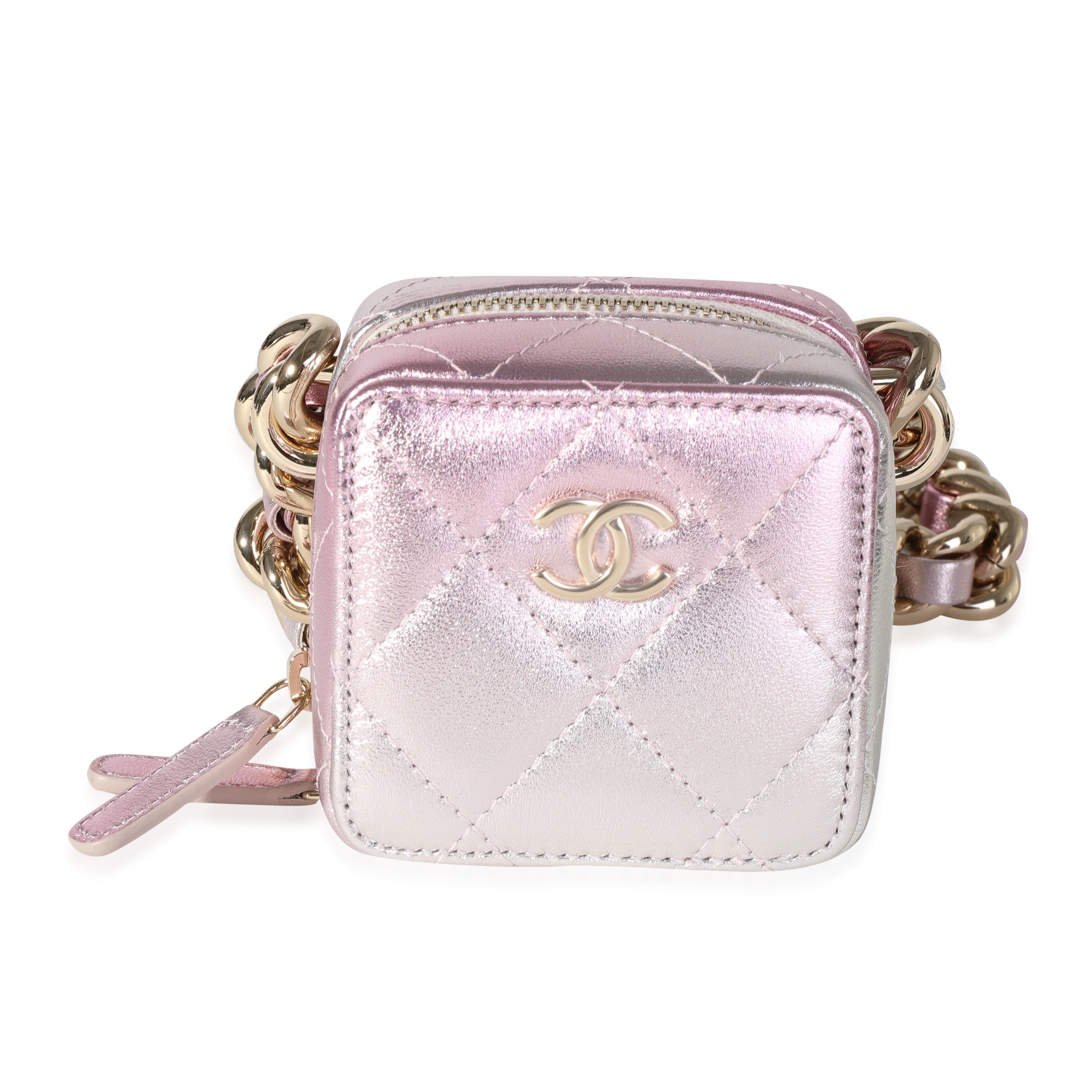 Metallic Lambskin Coco Punk Cube Bag