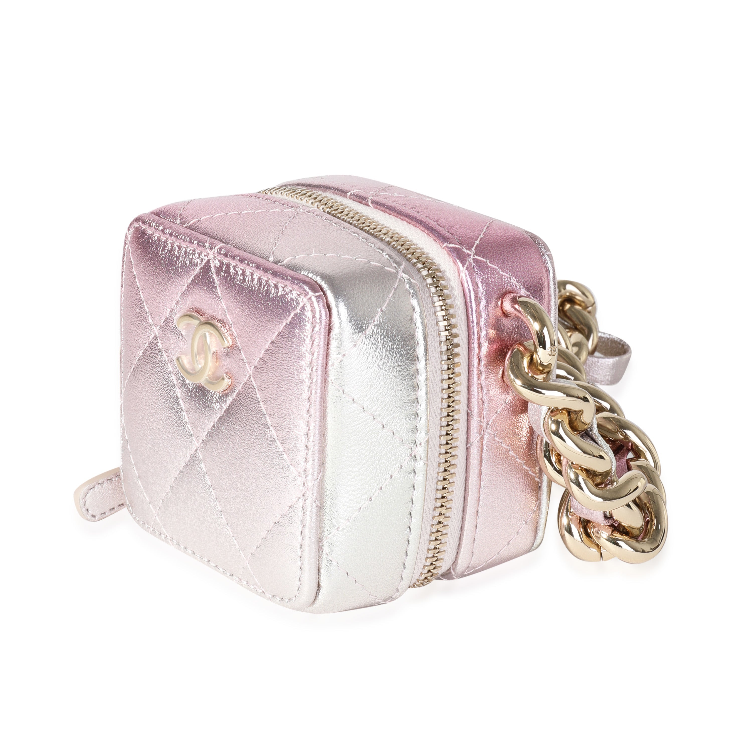 Metallic Lambskin Coco Punk Cube Bag