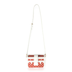 Terracotta/White Monogram Embossed Lambskin Petite Malle