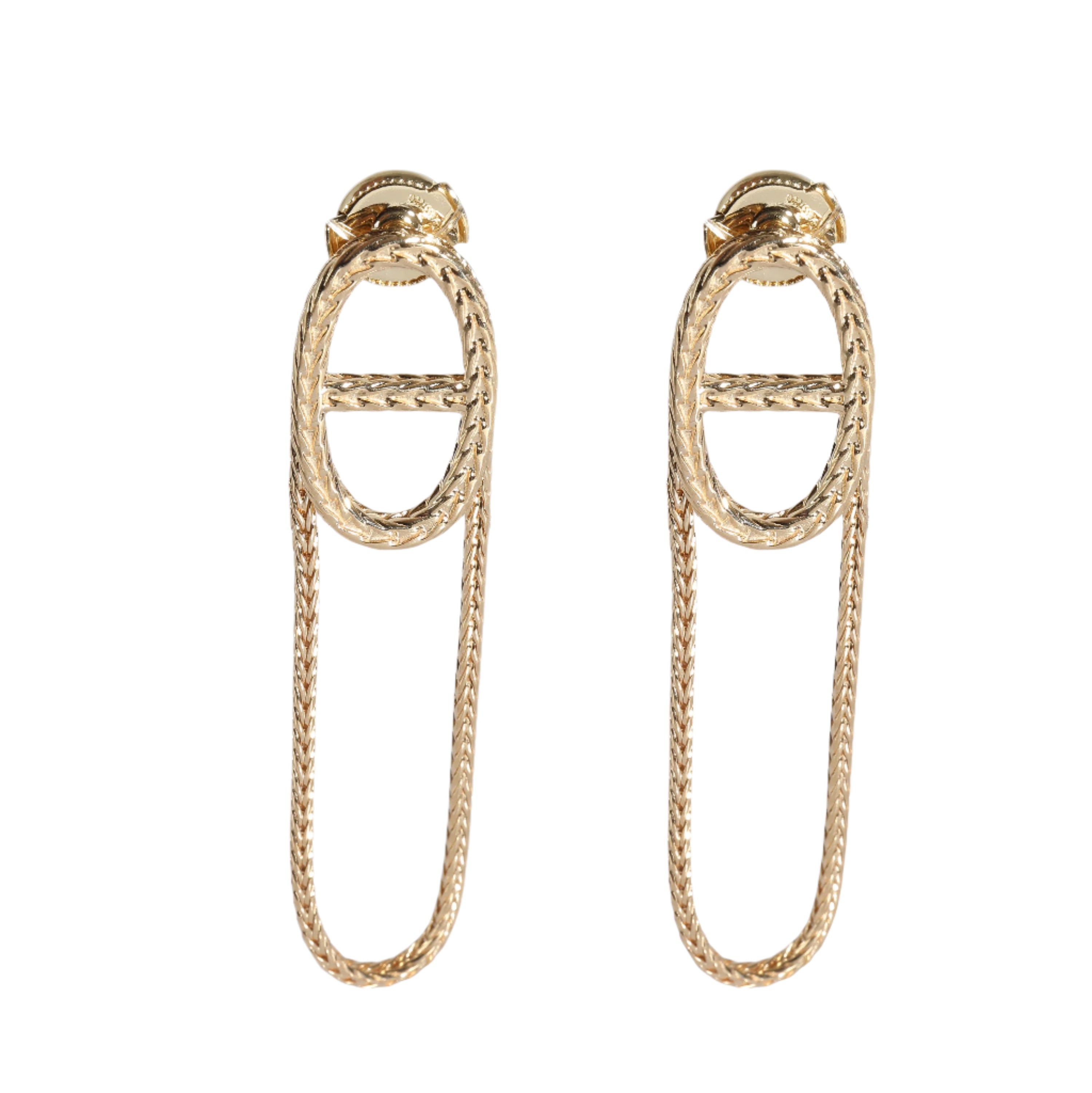 18k Yellow Gold Chaine dancre Danae Earrings