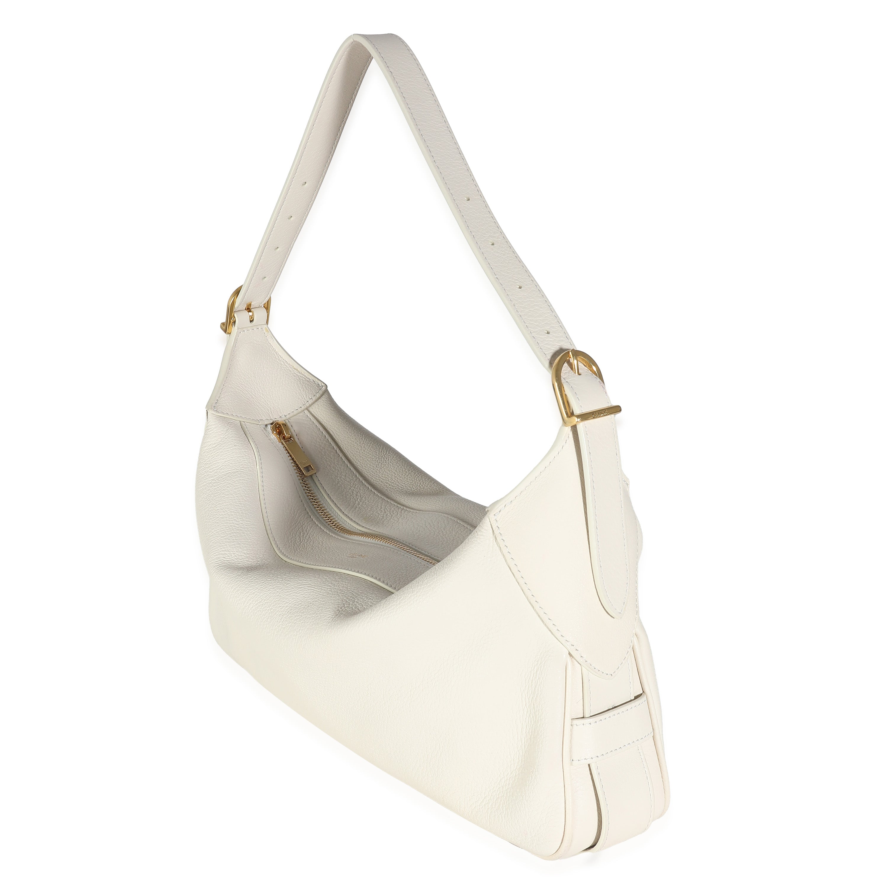 White Supple Calfskin Medium Romy