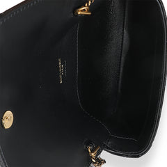 Black Patent Gaby Phone Holder on a Chain