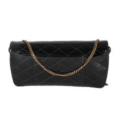 Black Patent Gaby Phone Holder on a Chain