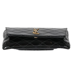 Black Patent Gaby Phone Holder on a Chain