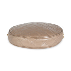 Dark Beige Lambskin Round Tassel Chain Bag