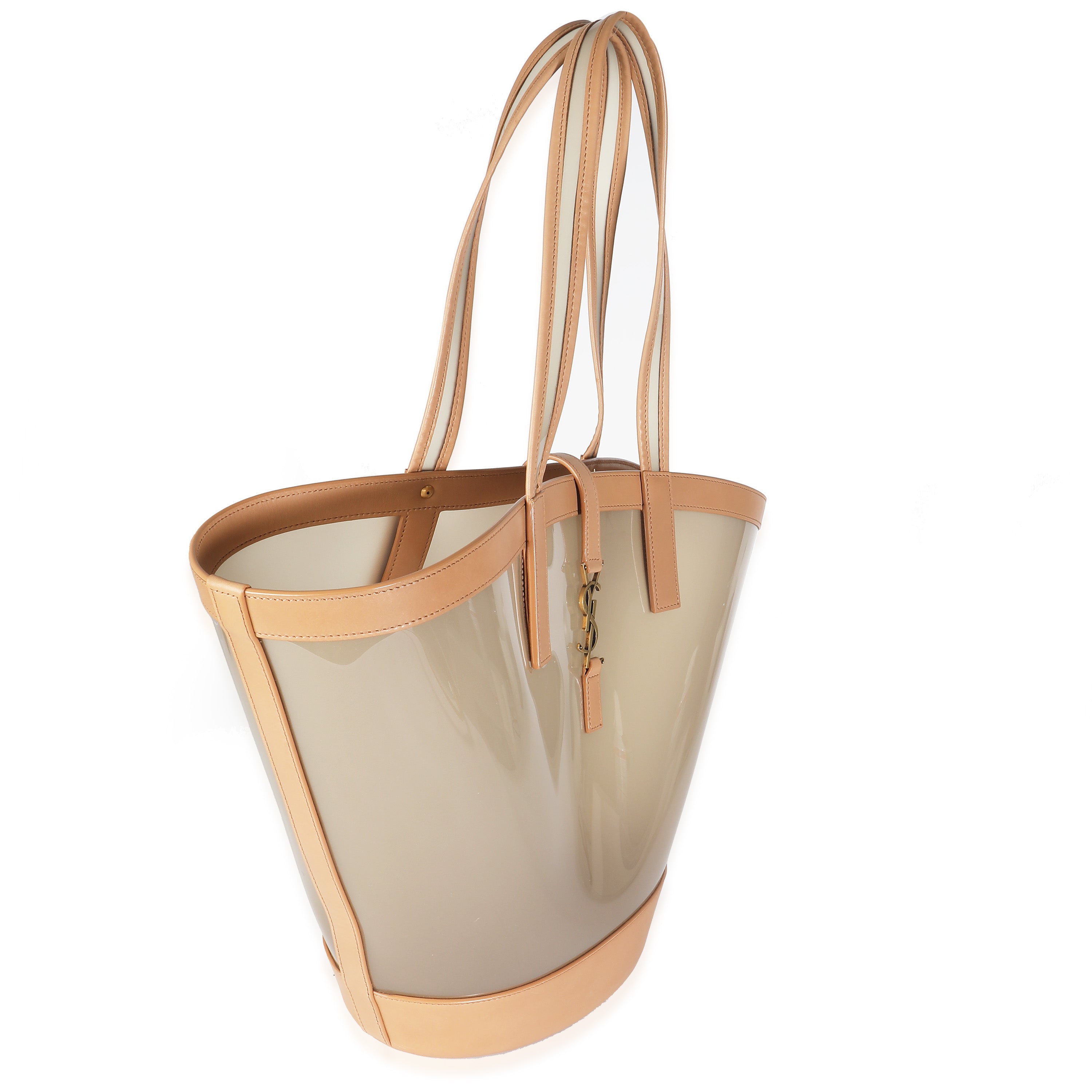 Oatmilk Brown Medium Panier Vinyl Tote