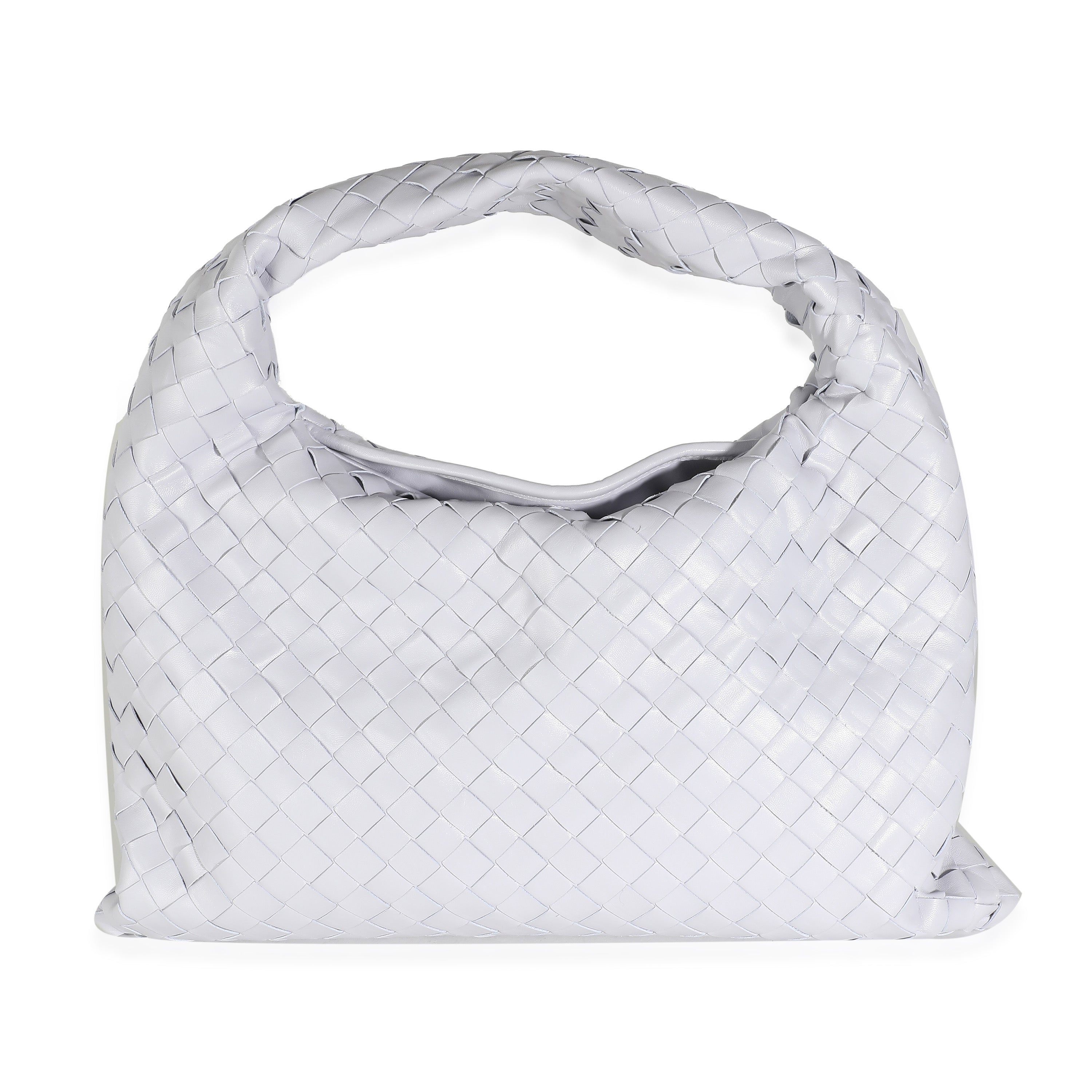 Oyster Nappa Intrecciato Small Hop Hobo
