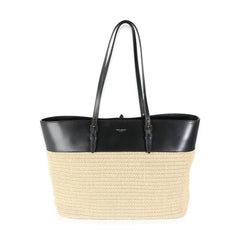 Beige Raffia Medium Boucle Shopper Tote