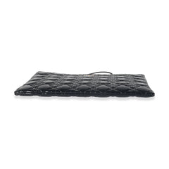 Navy Patent Cannage Caro Pouch