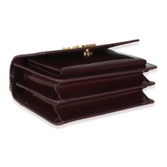 Red Wine Patent Monogram Small Sunset Bag