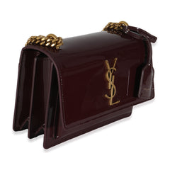 Red Wine Patent Monogram Small Sunset Bag