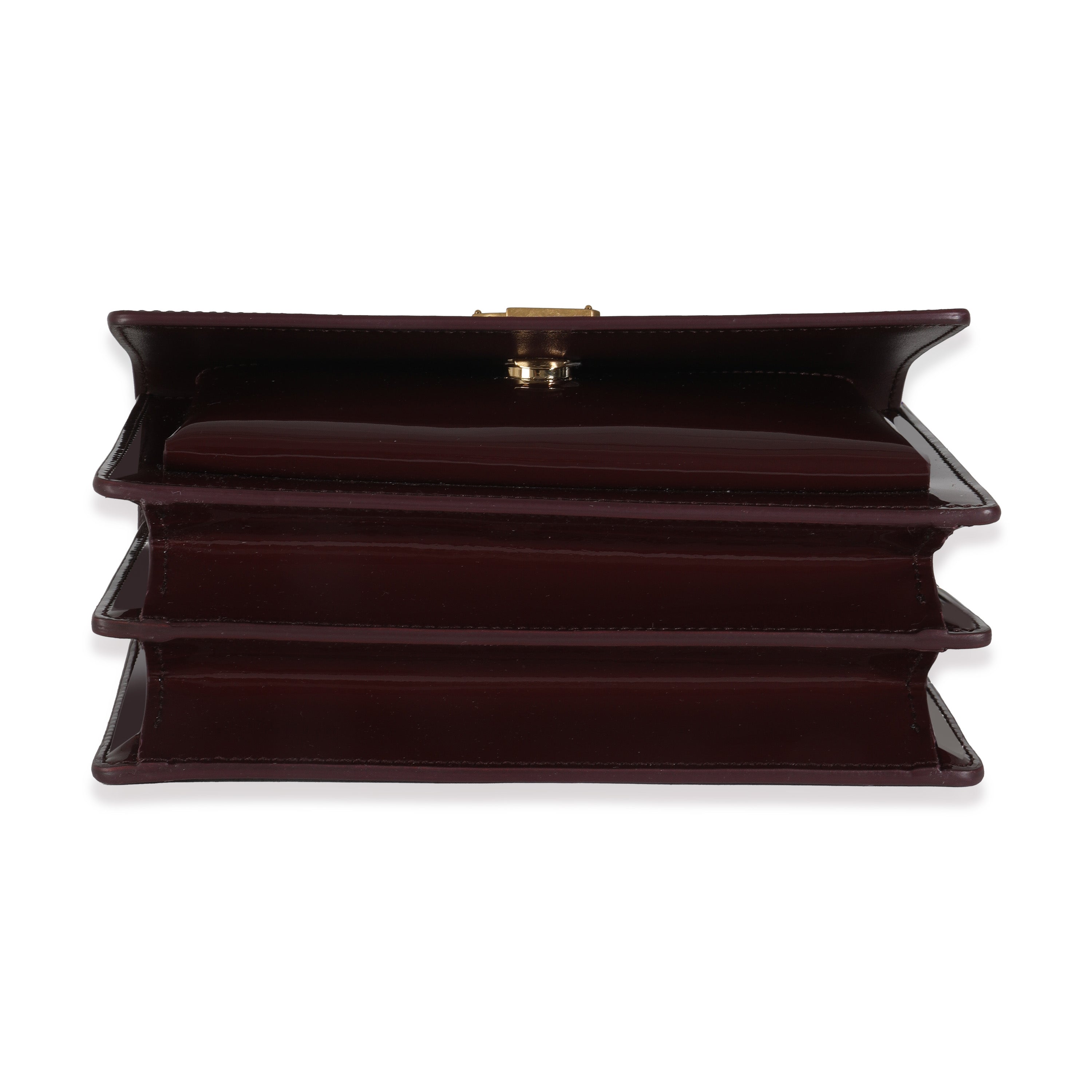 Red Wine Patent Monogram Small Sunset Bag