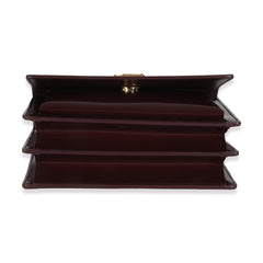 Red Wine Patent Monogram Small Sunset Bag