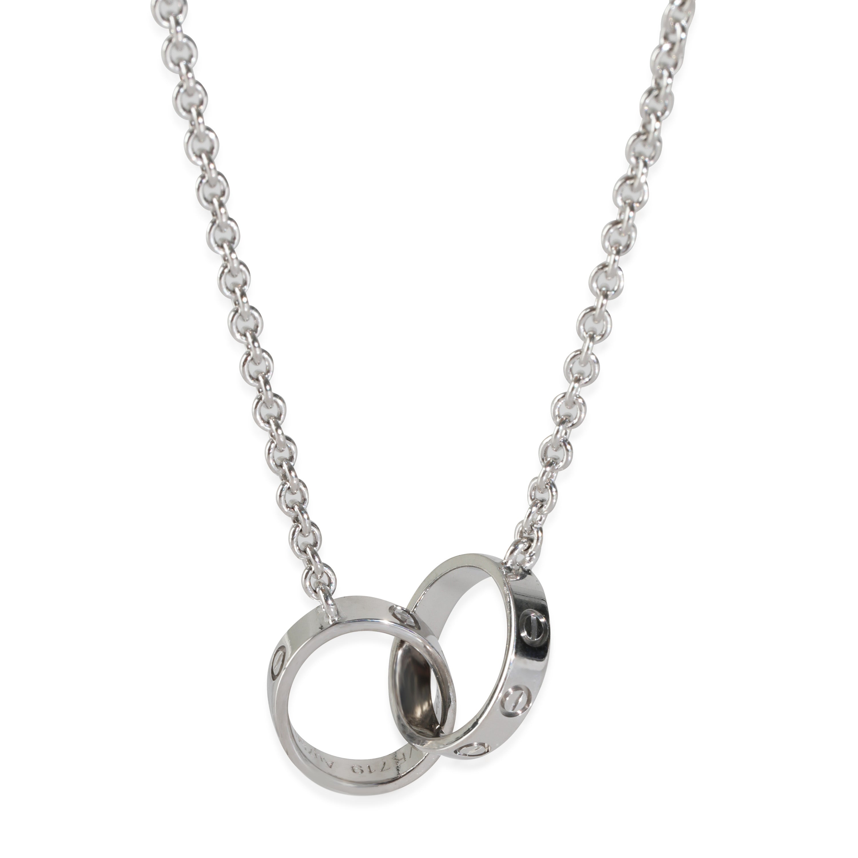18k White Gold Love Necklace