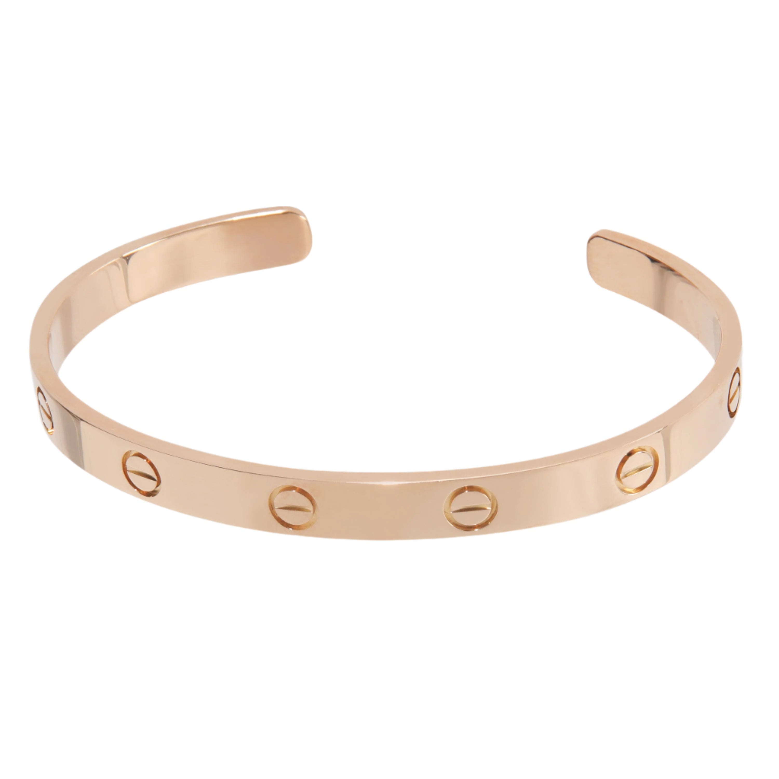 18k Rose Gold Love Cuff Bracelet 18