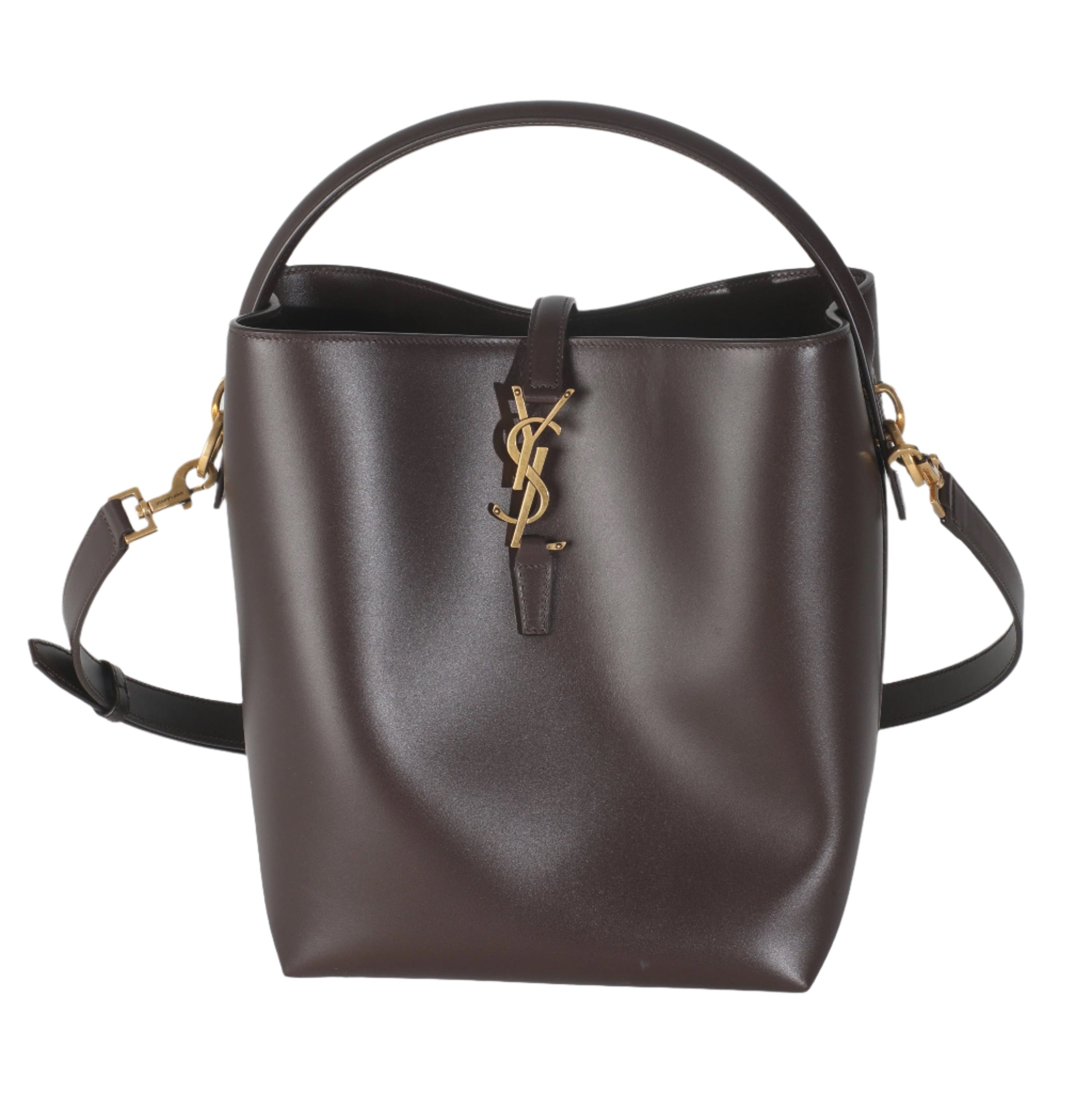 Dark Sweet Choco Calfskin Le 37 Bucket Bag
