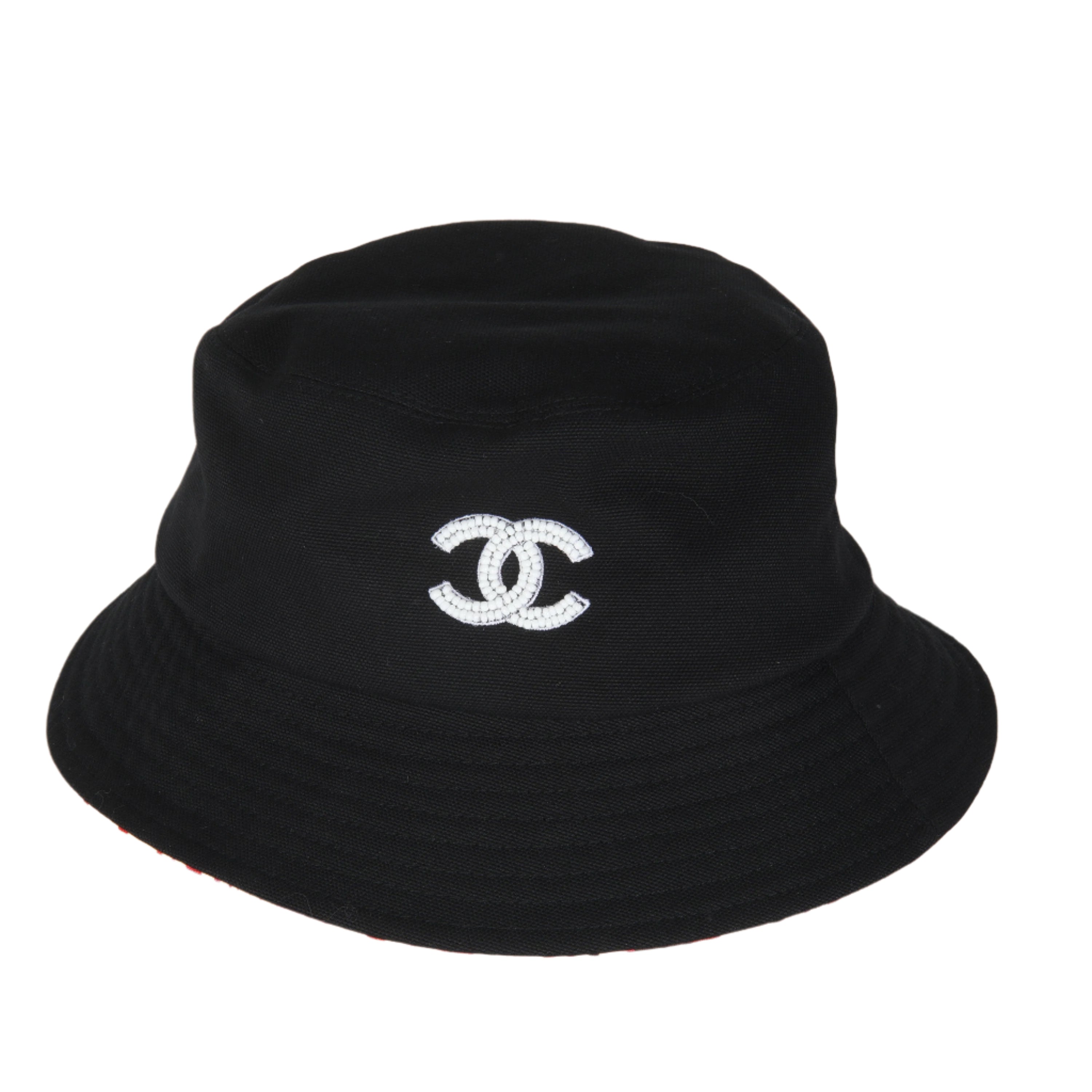 Black Canvas CC Pearl Bucket Hat