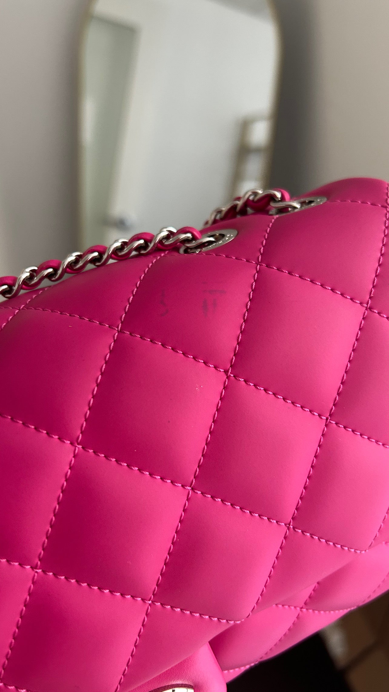 Pink Rubber Medium Coco Rain Flap Bag