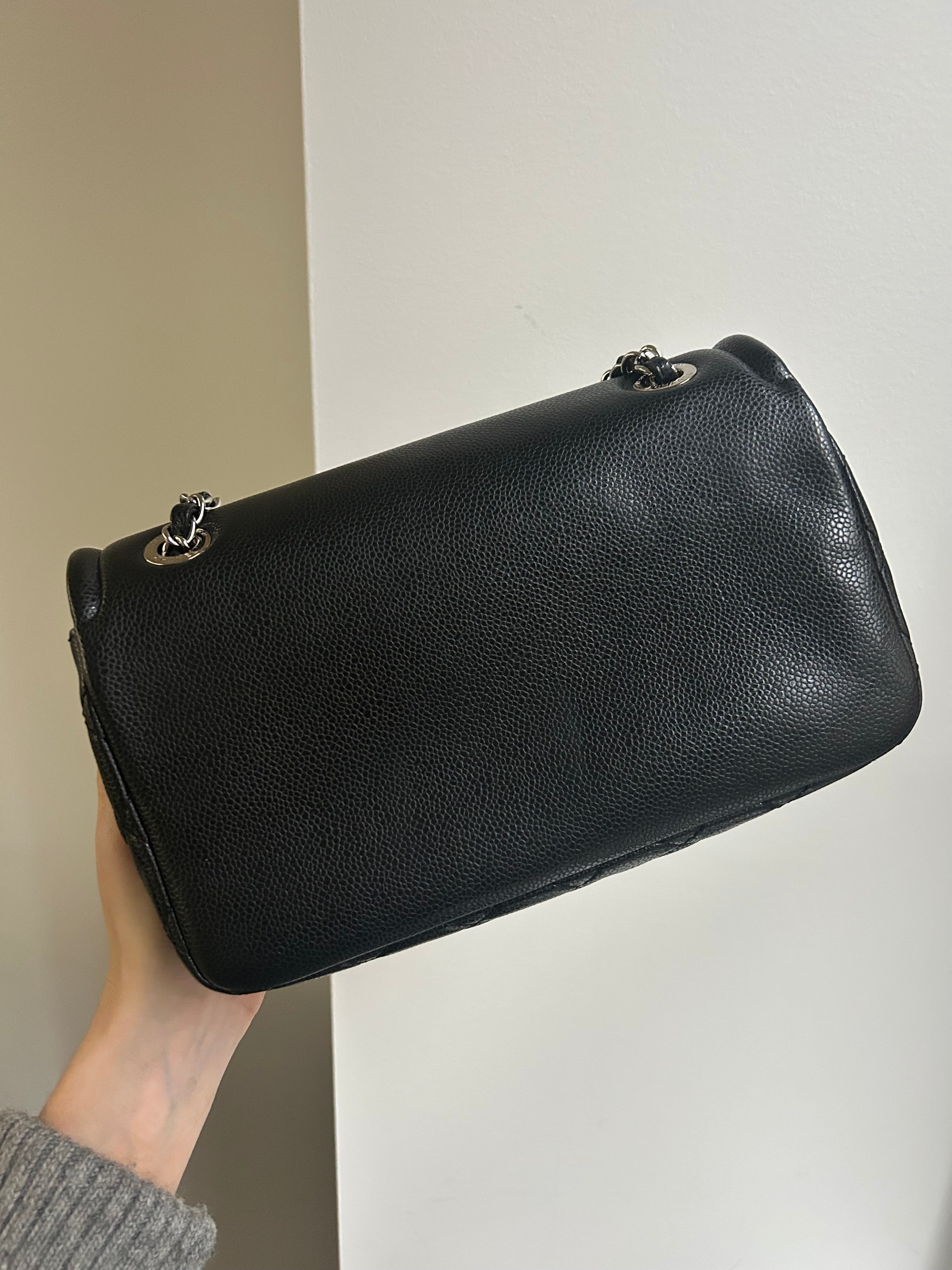 Black Caviar Medium CC Timeless Flap Bag