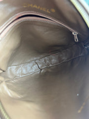 Dark Beige Lambskin Round Tassel Chain Bag