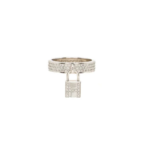 White Gold Diamond Medium Kelly Cadenas Ring 50
