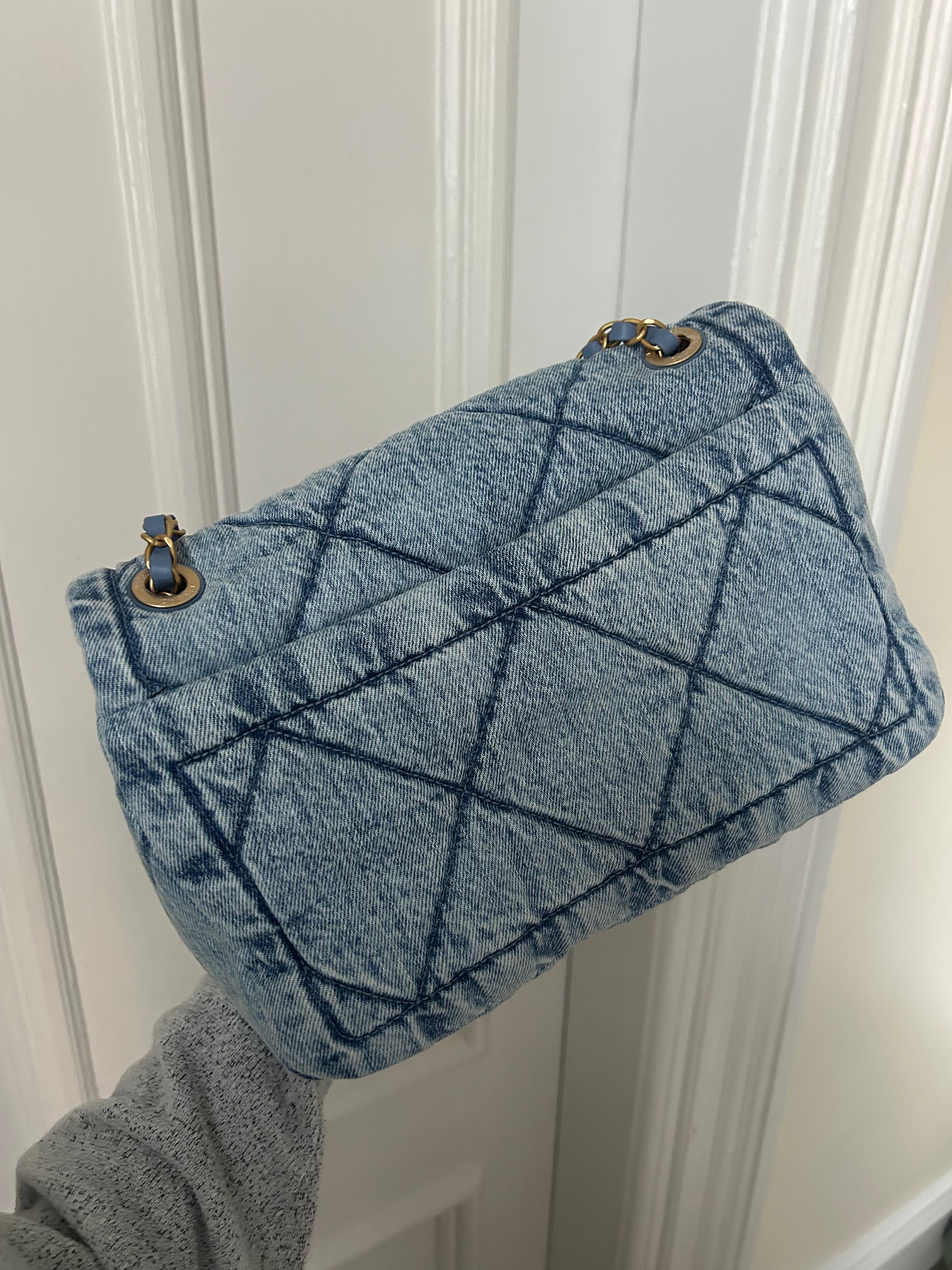 Blue Denim Maxi Flap