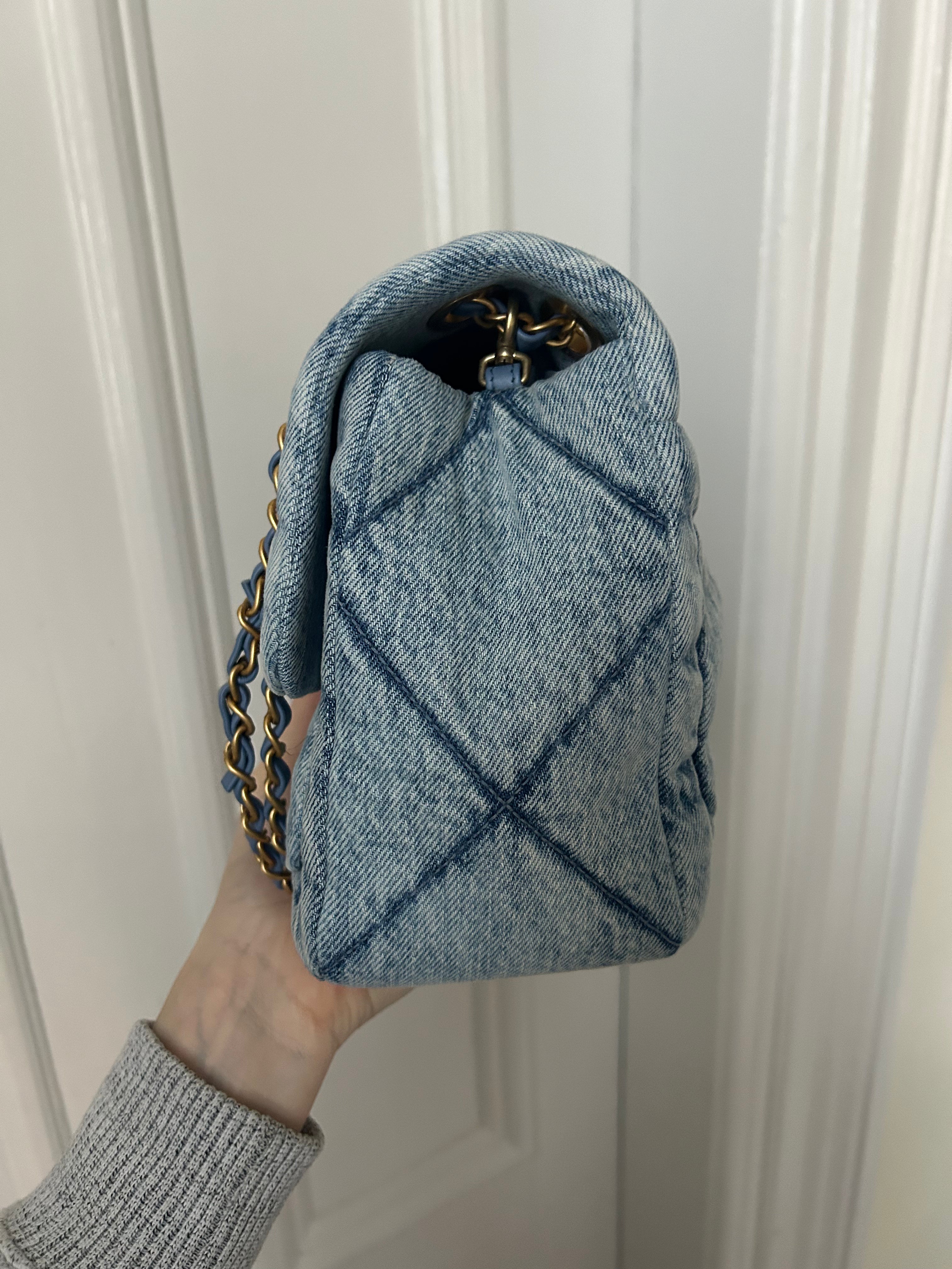 Blue Denim Maxi Flap