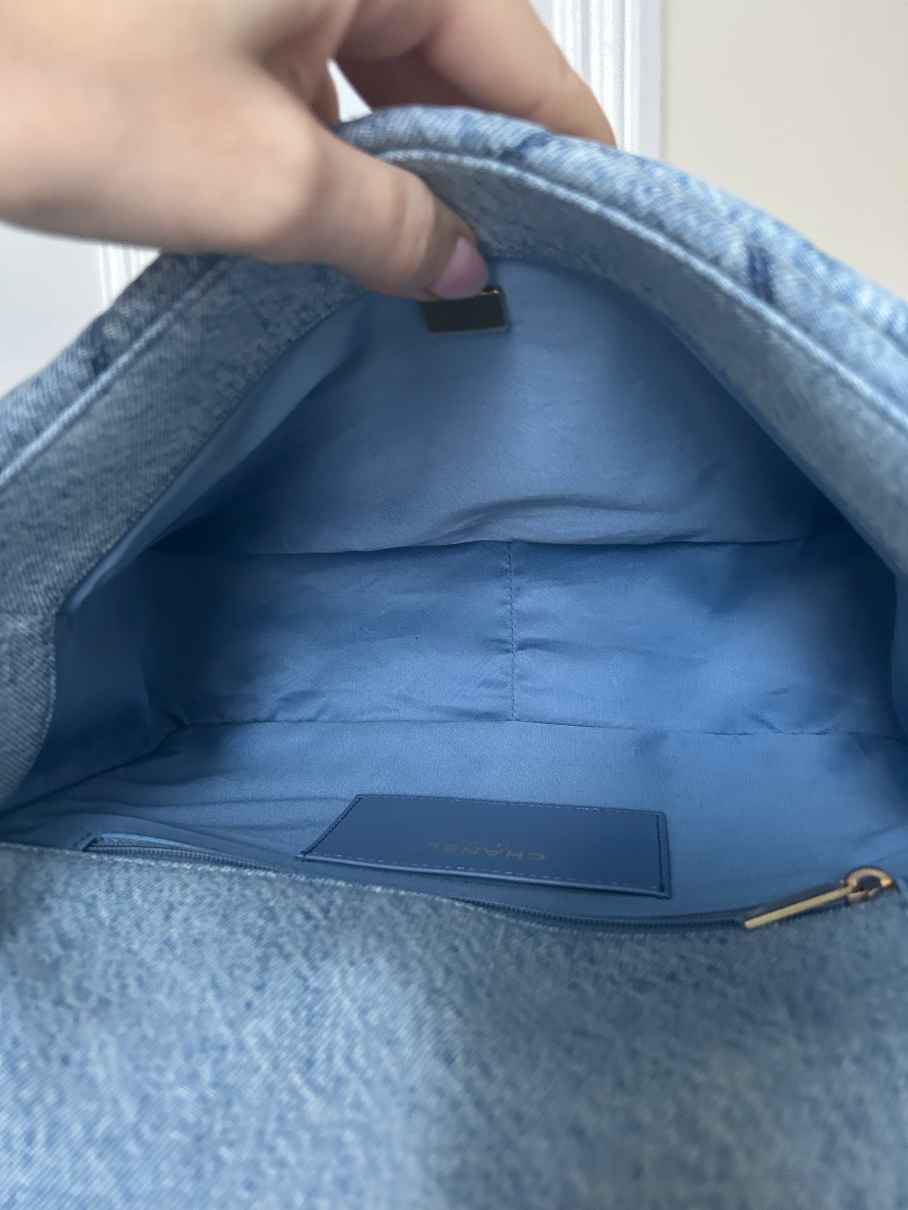 Blue Denim Maxi Flap