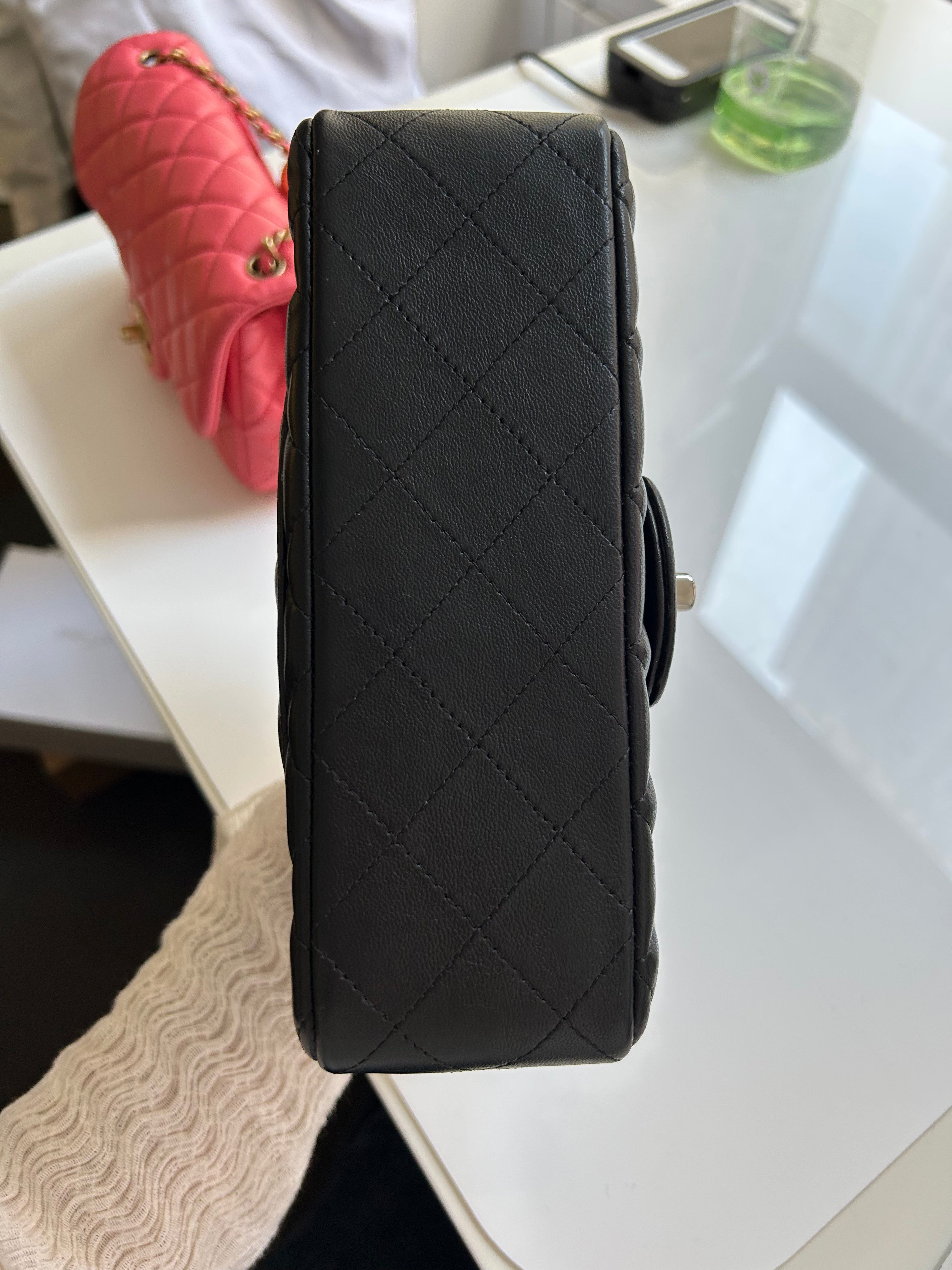 Black Lambskin Rectangular Mini