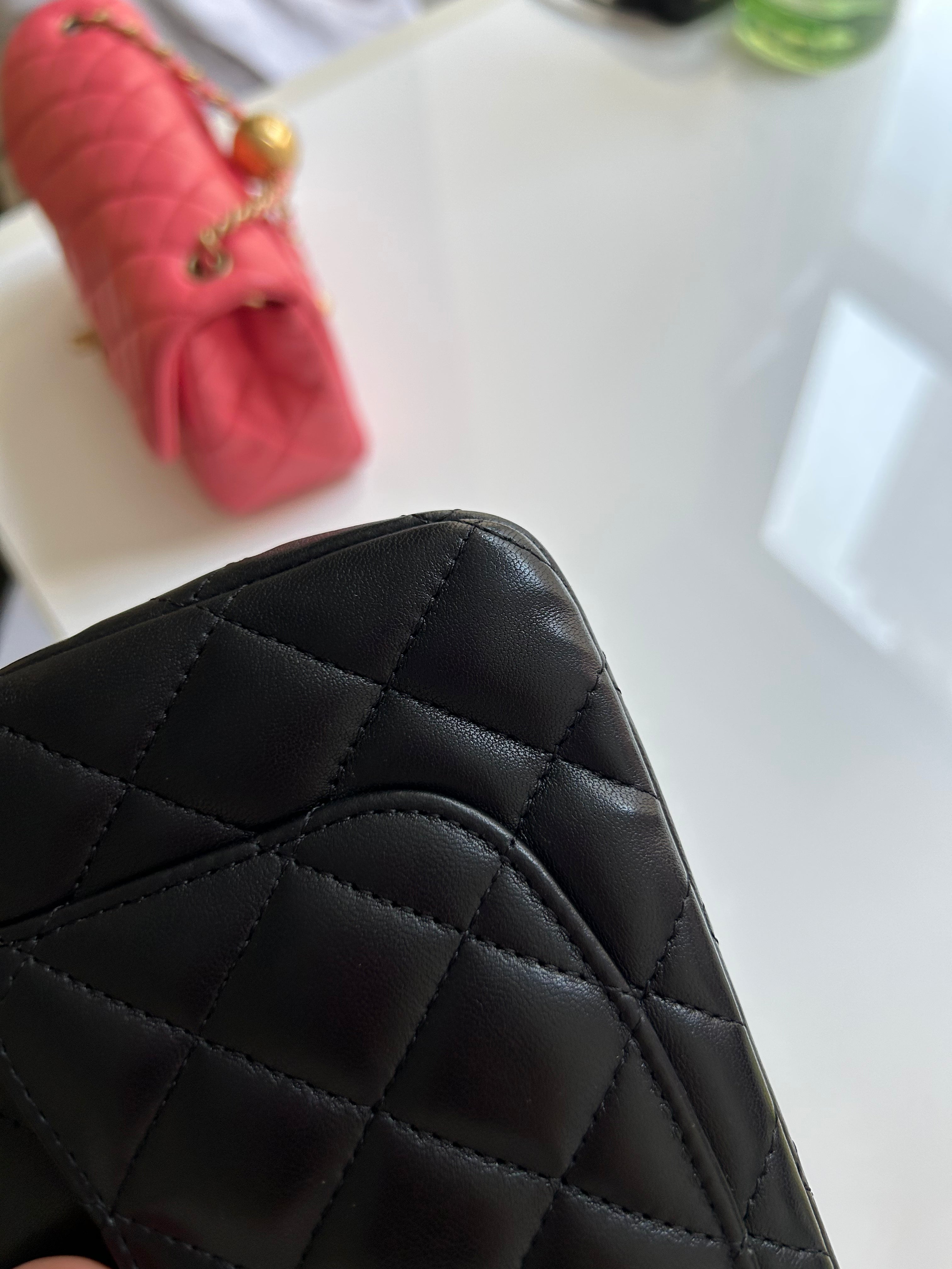 Black Lambskin Rectangular Mini