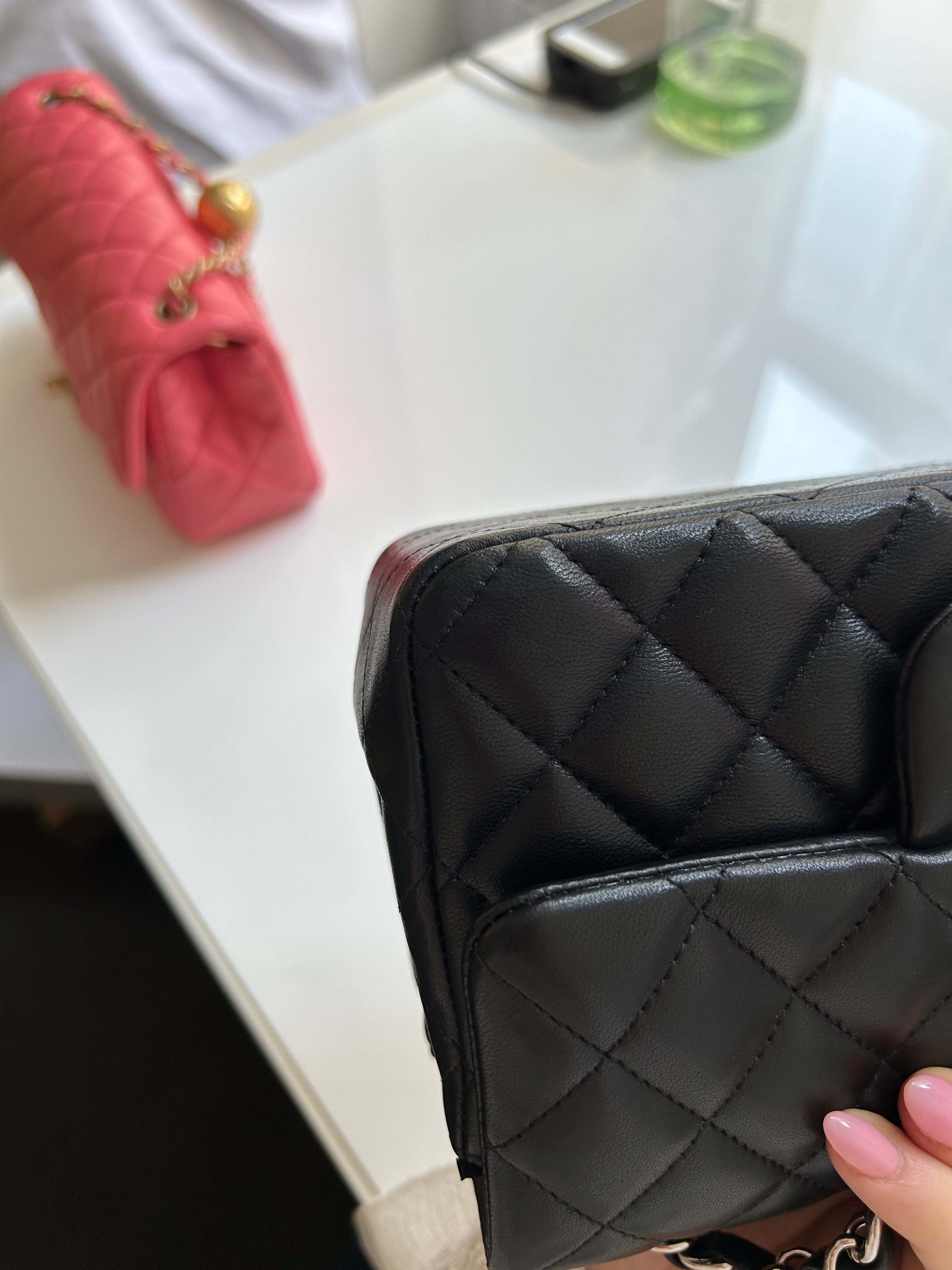 Black Lambskin Rectangular Mini