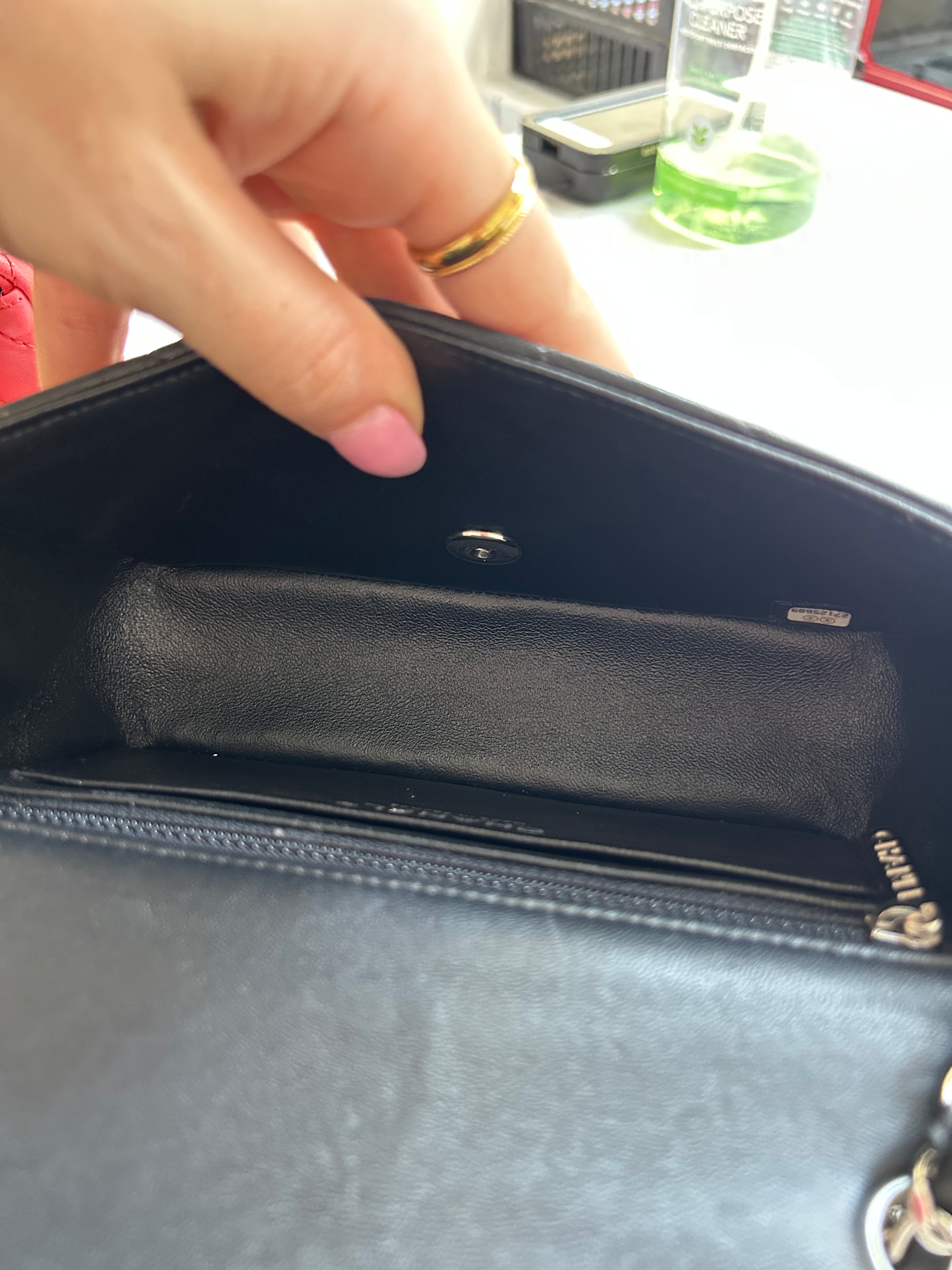 Black Lambskin Rectangular Mini