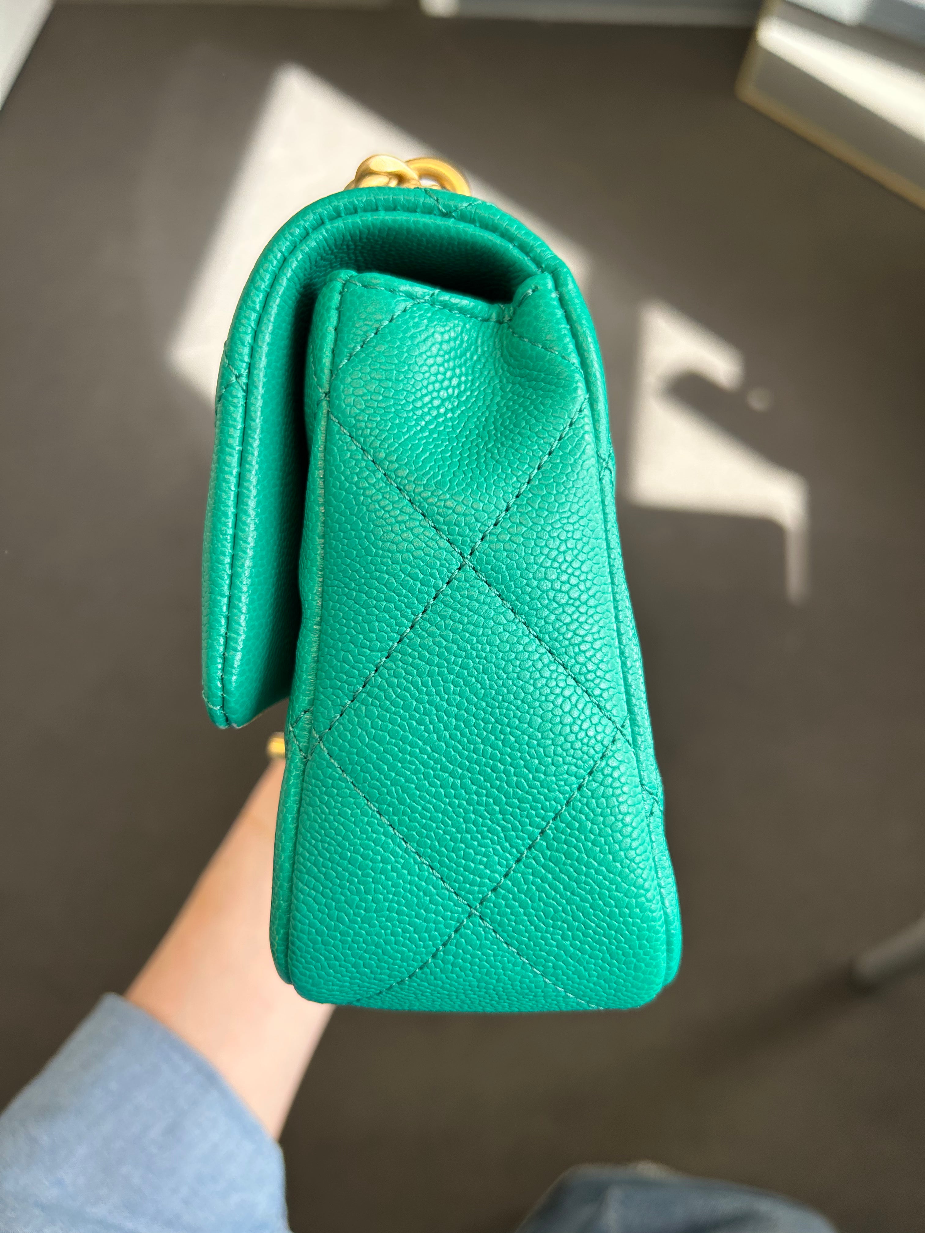 Green Caviar Sweetheart Mini Flap