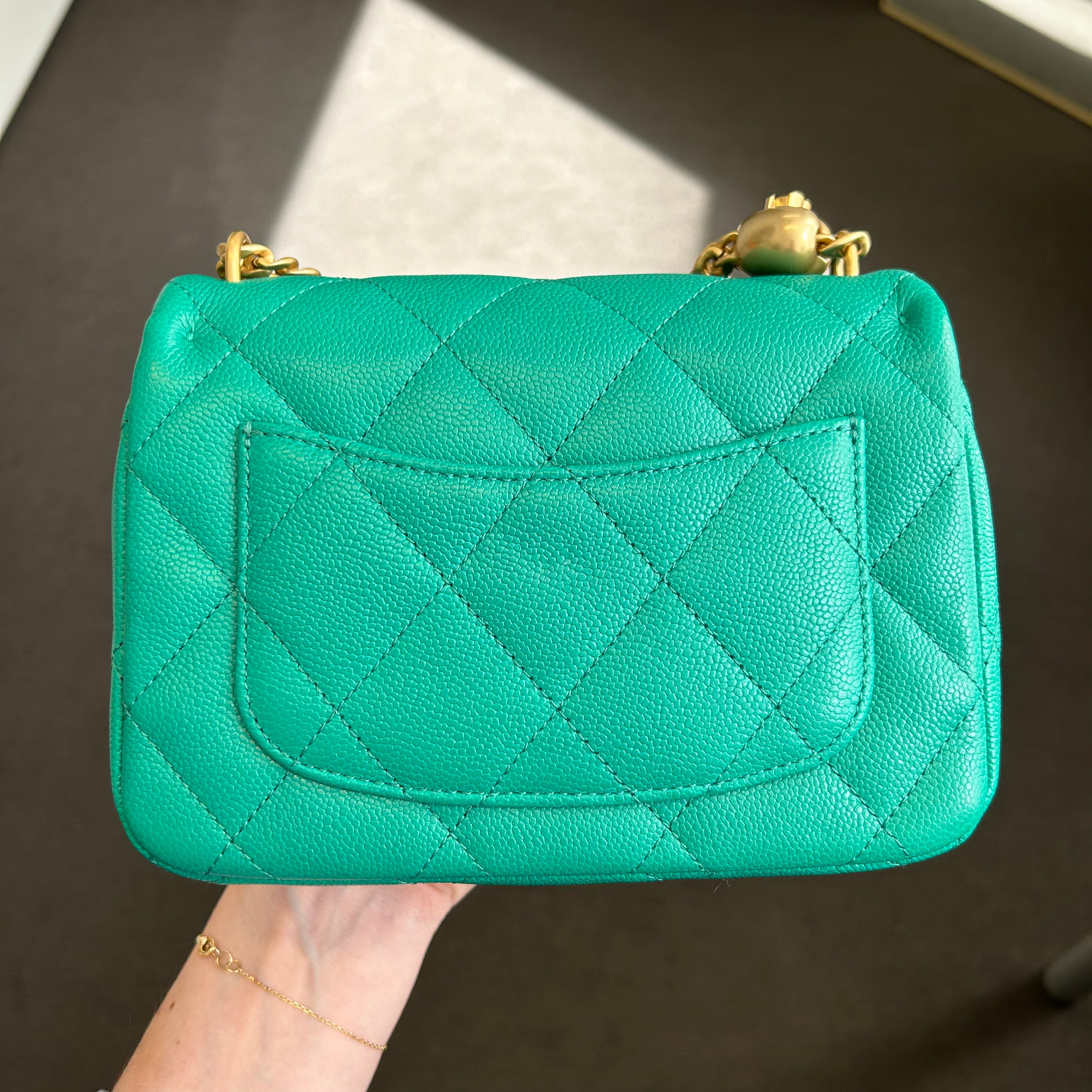 Green Caviar Sweetheart Mini Flap