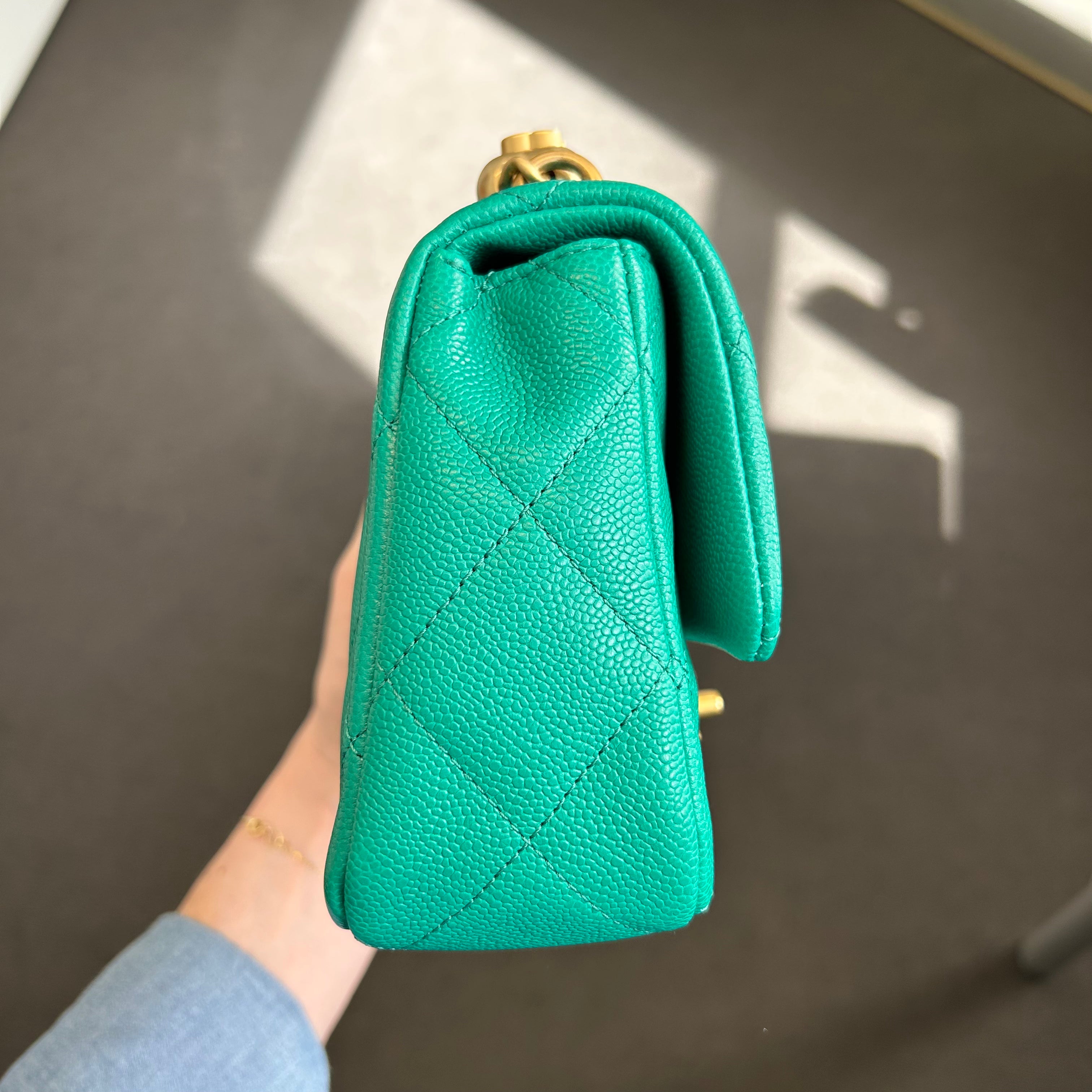 Green Caviar Sweetheart Mini Flap
