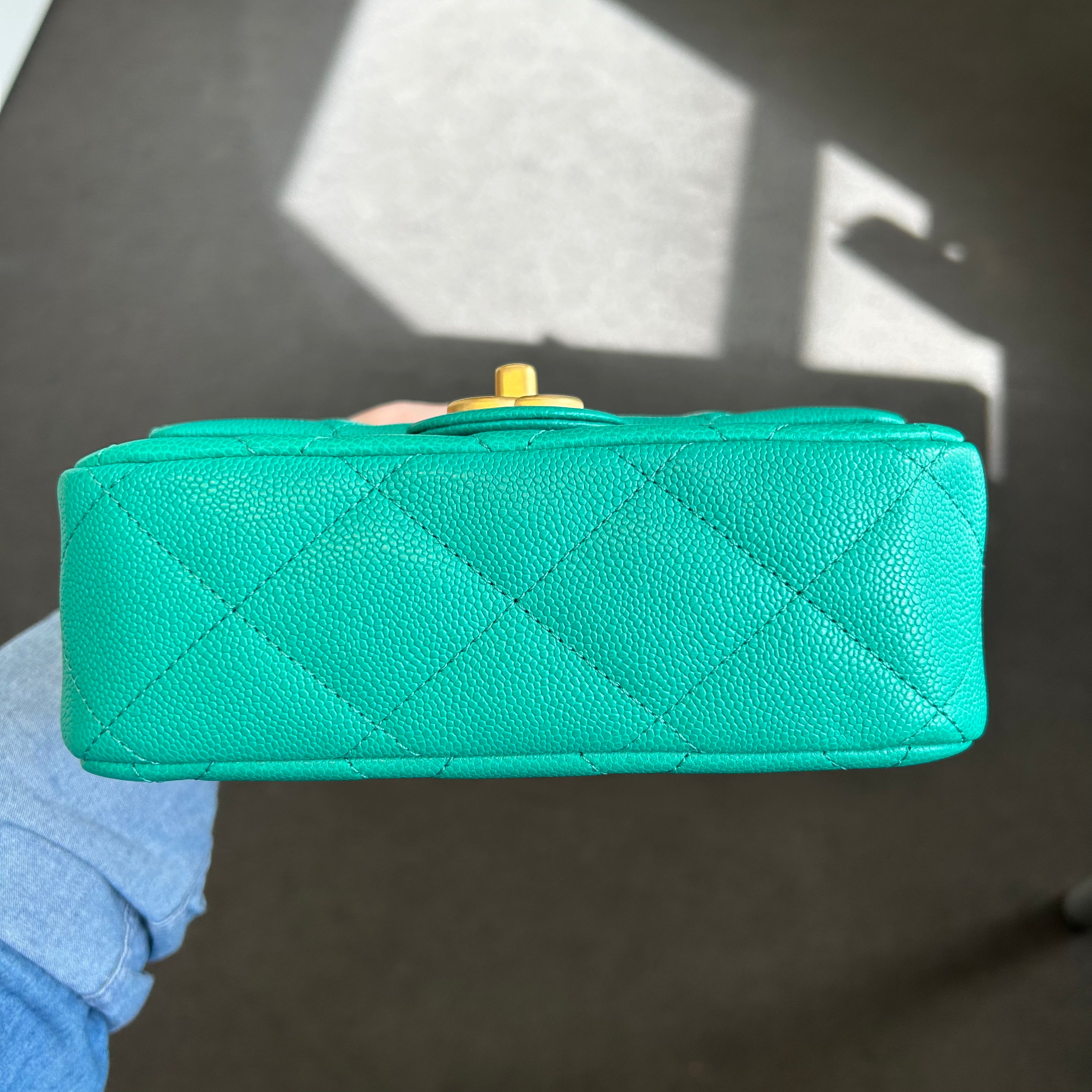 Green Caviar Sweetheart Mini Flap