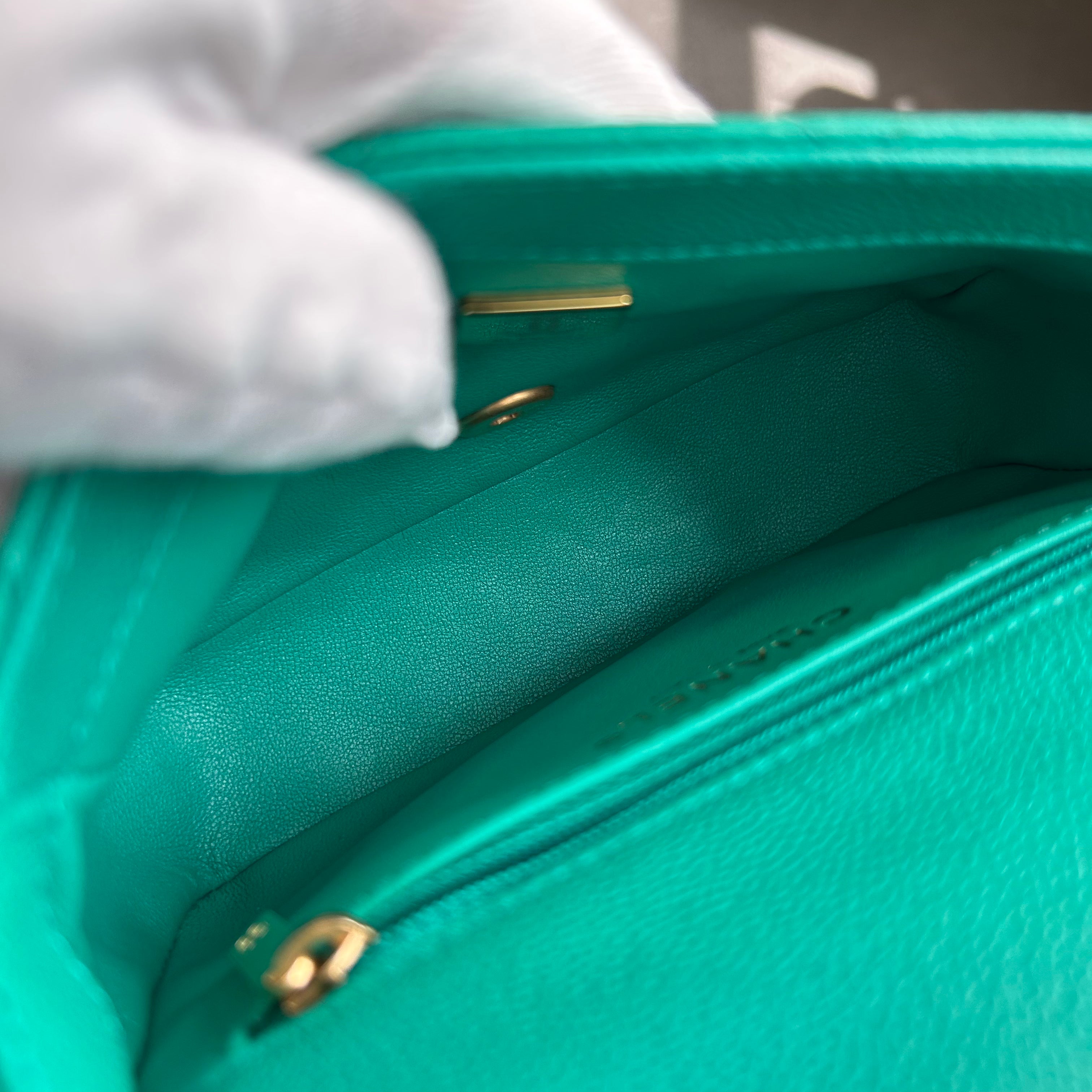 Green Caviar Sweetheart Mini Flap