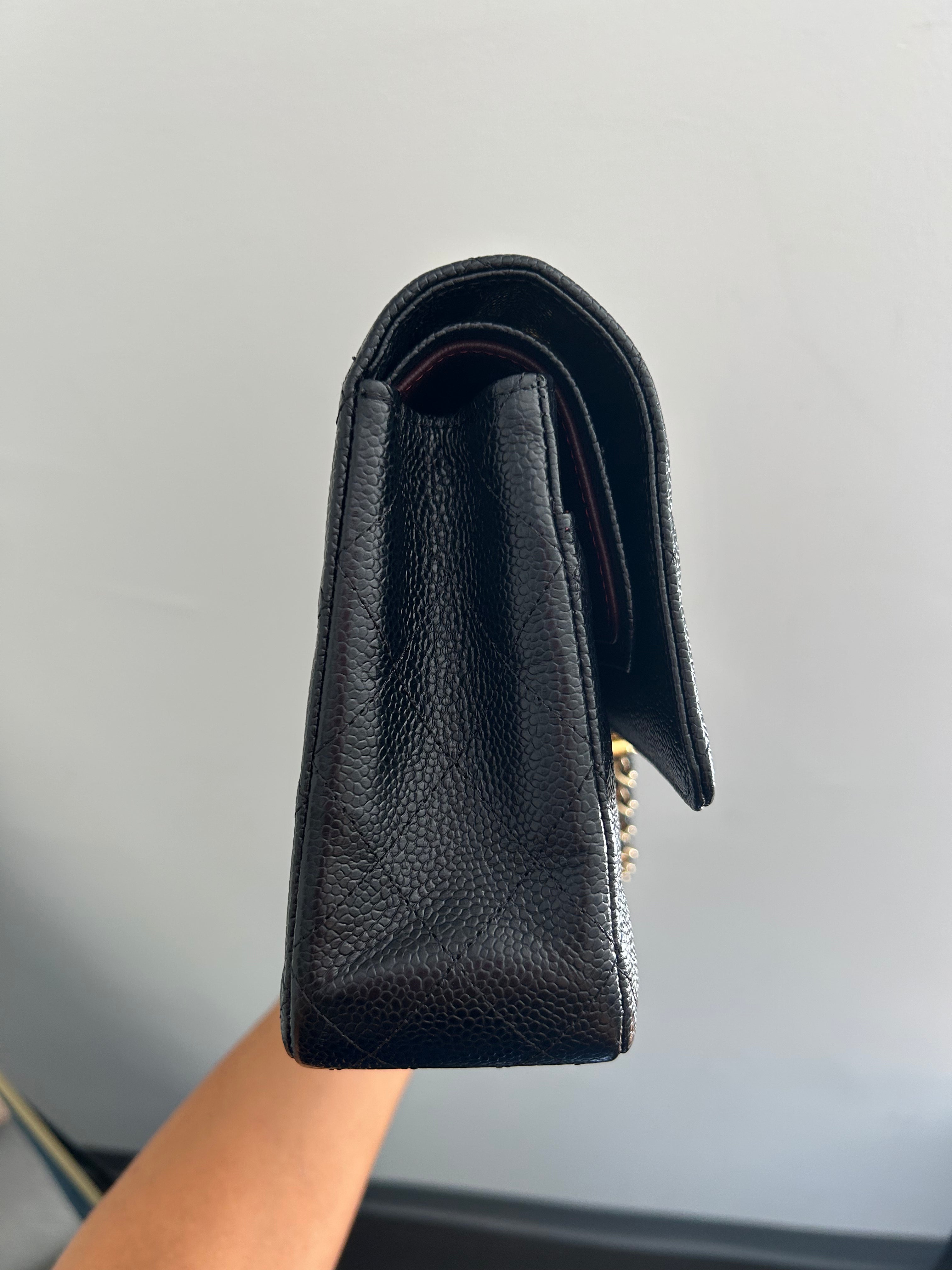 Black Caviar Medium Classic Flap