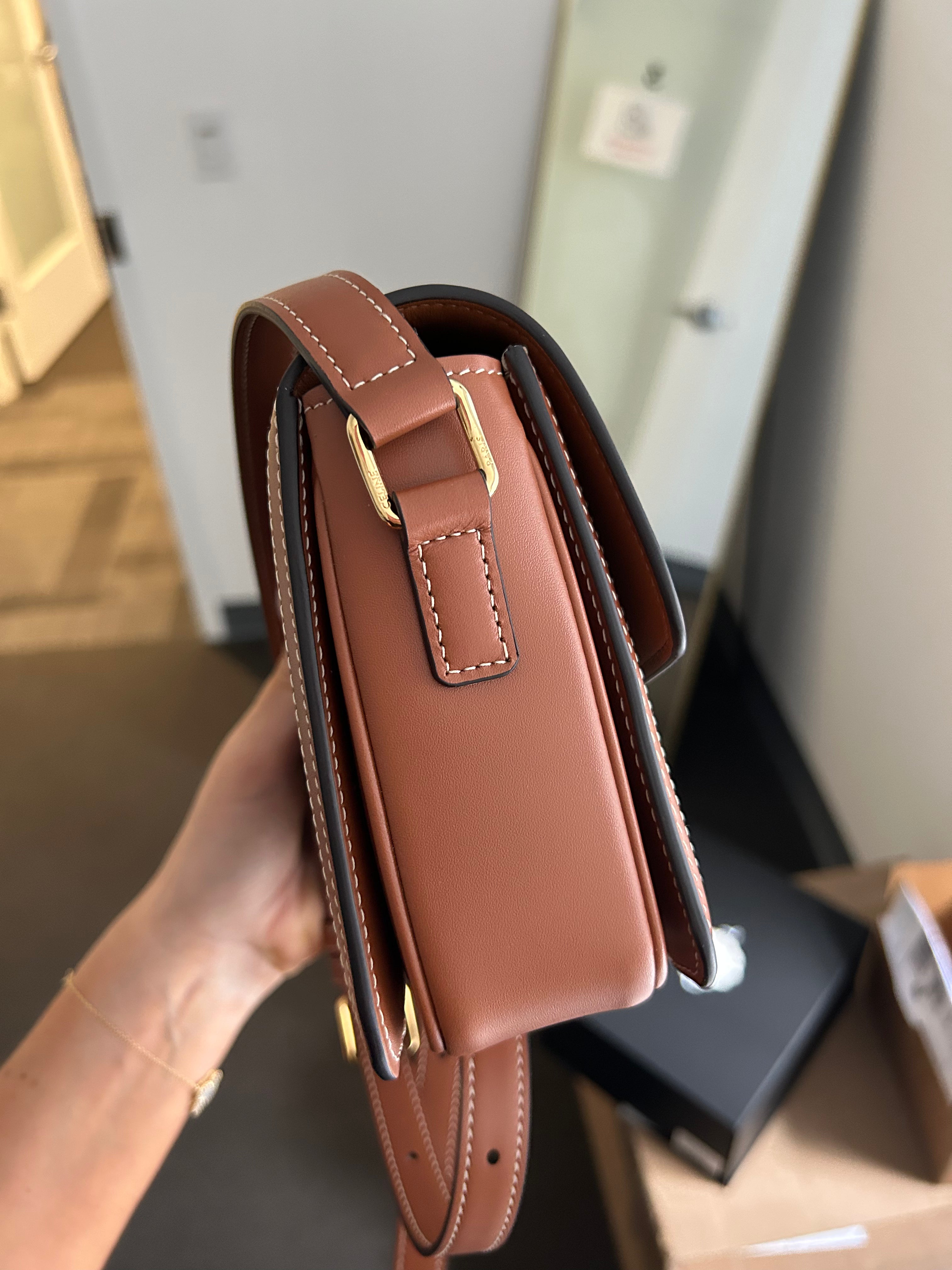 Calfskin Triomphe Canvas Teen Triomphe