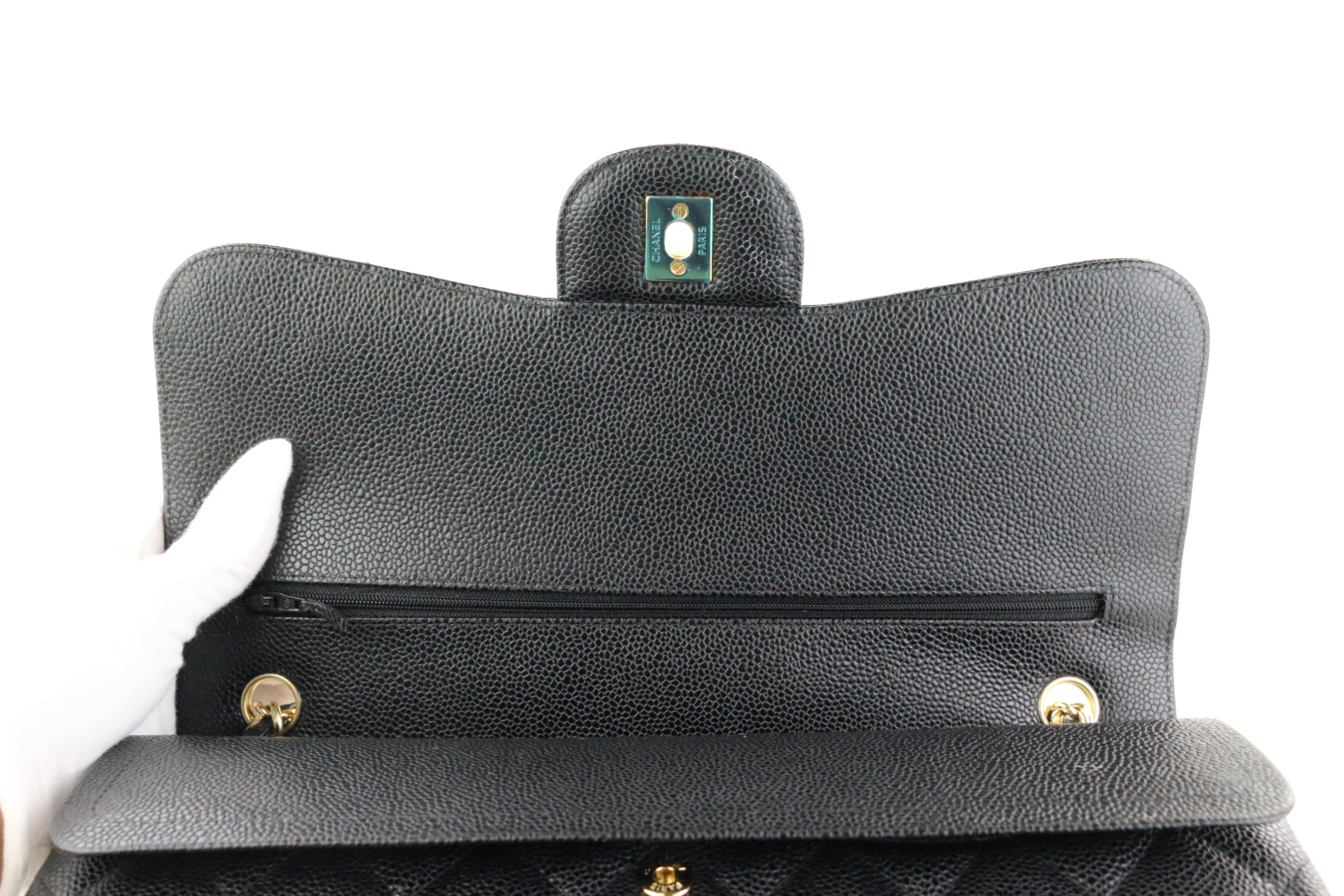 Black Caviar Double Flap Jumbo