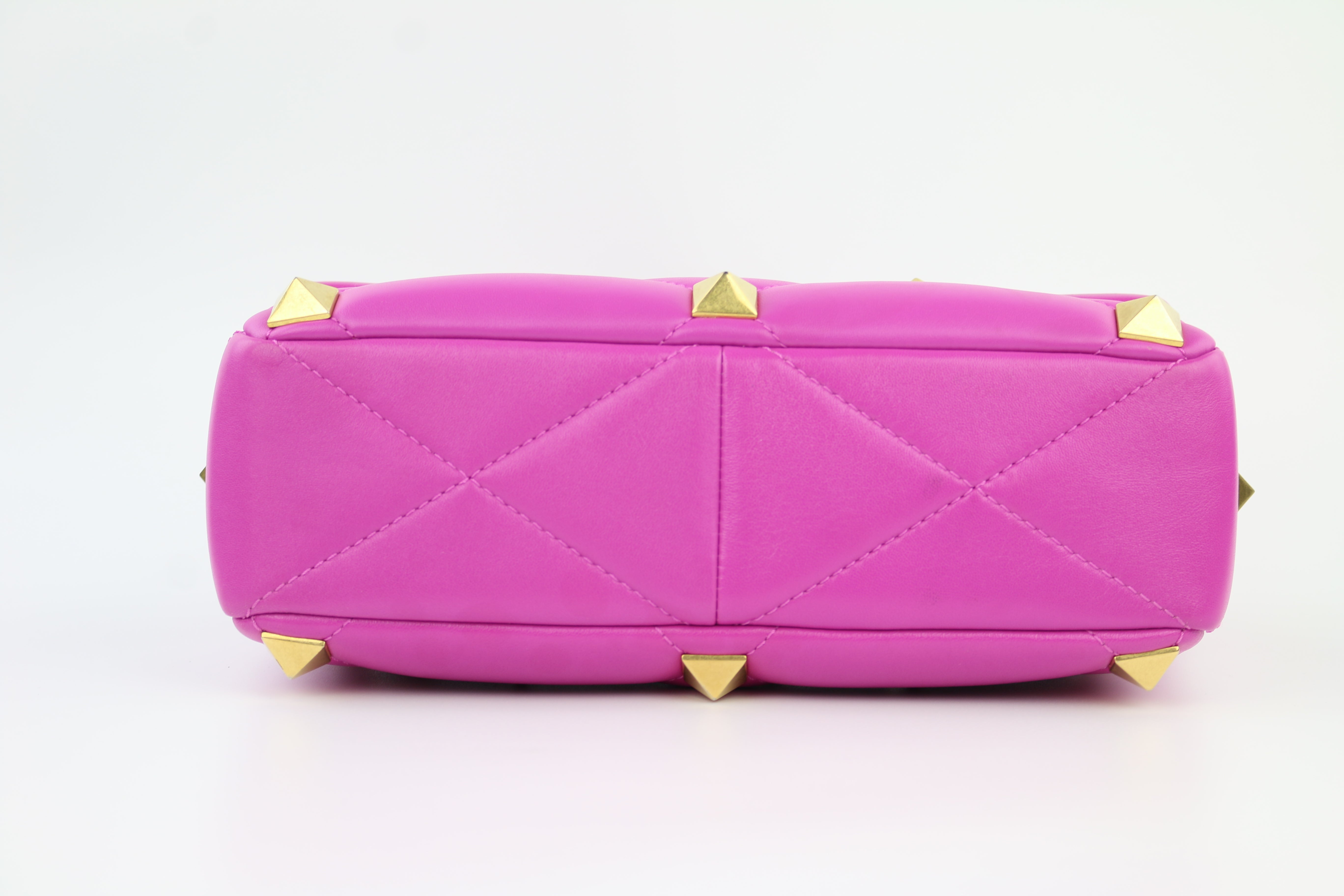 Radiant Orchid Nappa Large Roman Stud Flap