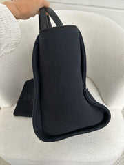 Black Mixed Fibers Large Deauville Tote