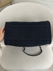 Black Mixed Fibers Large Deauville Tote