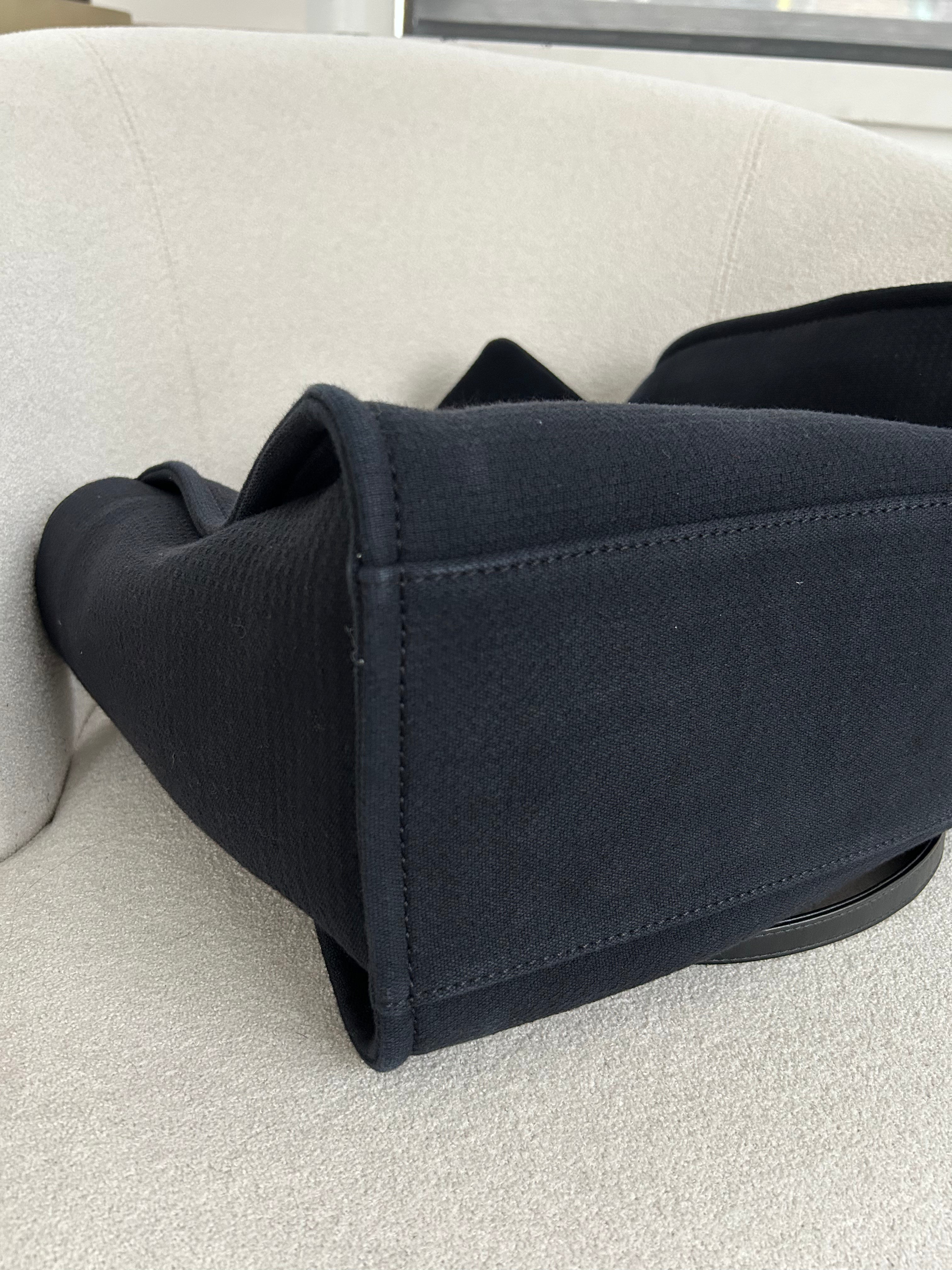Black Mixed Fibers Large Deauville Tote