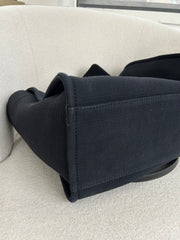 Black Mixed Fibers Large Deauville Tote